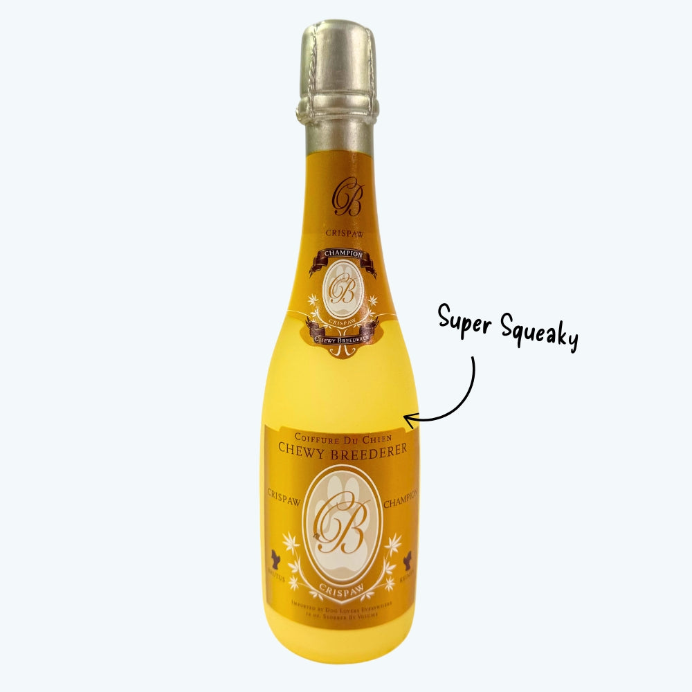 Crispaw Champagne Bottle Dog Toy