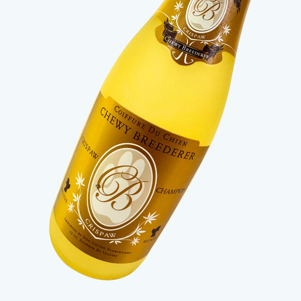 Crispaw Champagne Bottle Dog Toy
