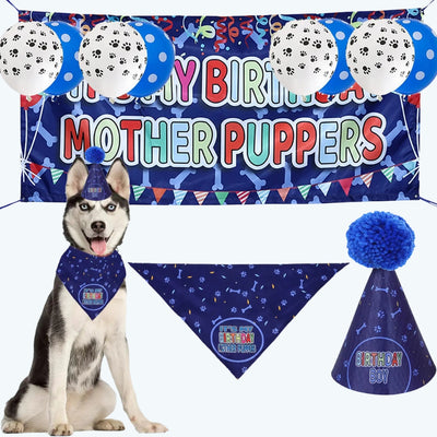 It’s My Birthday Mother Puppers Party Set – Blue or Pink