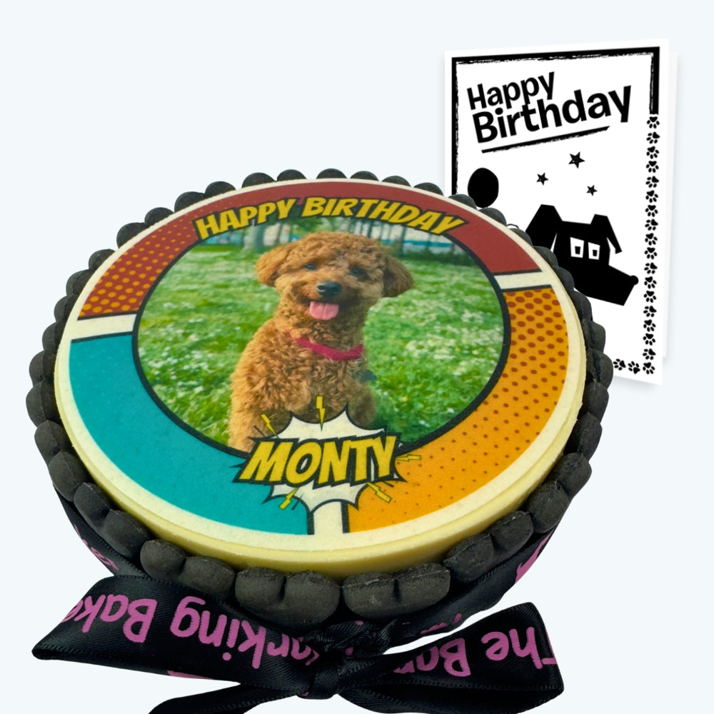 Paw! Pow! Party! - Personalised Dog Picture Cake & Card