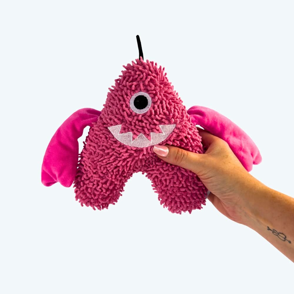 Bobble Monster Soft Plush Squeaky Dog Toy