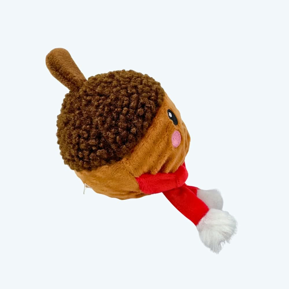 Christmas Chestnut Squeaker Ball Dog Toy