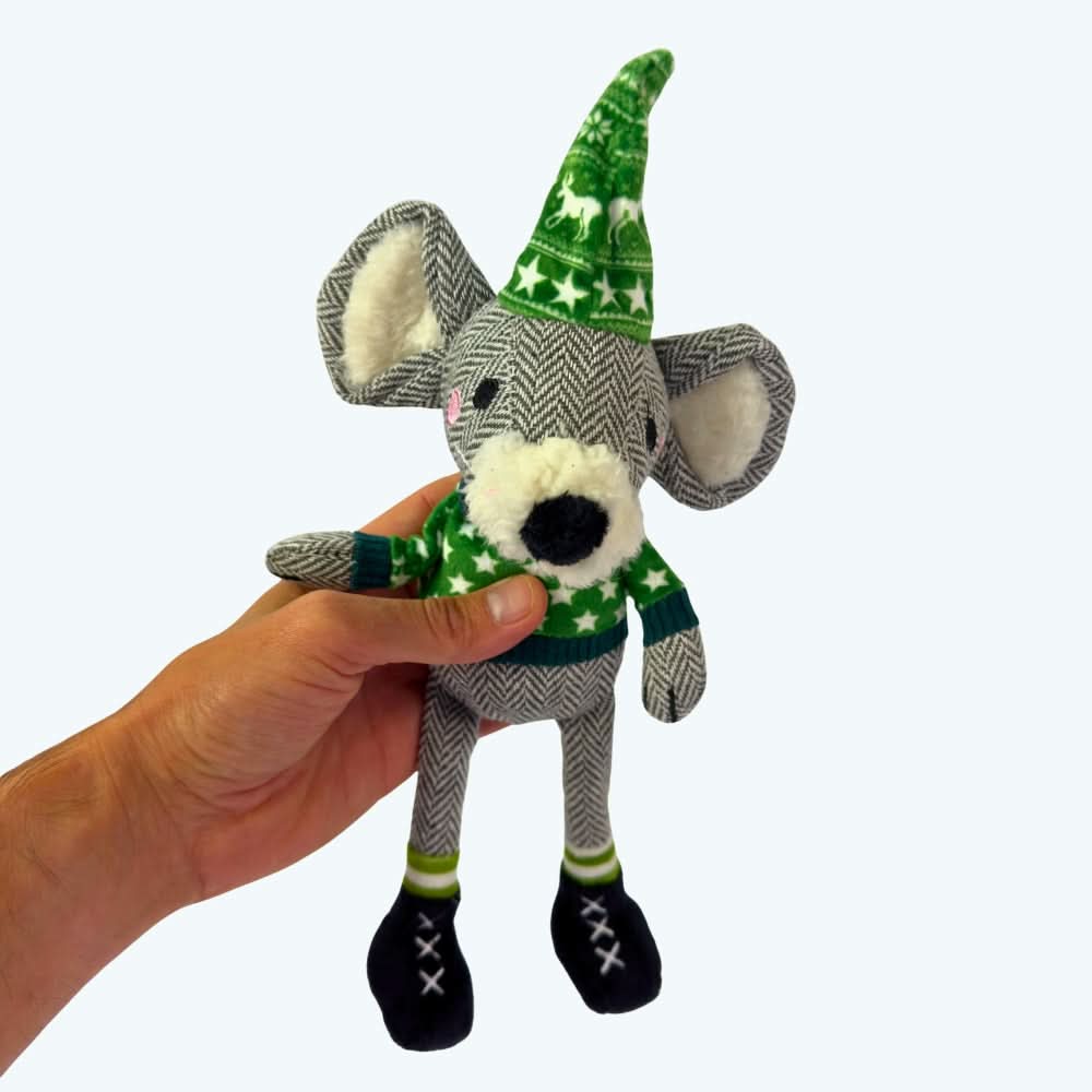 Christmas Plush Festive Mouse Dog Toy