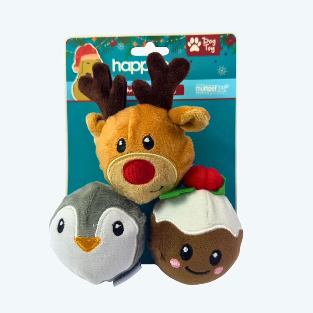 Festive Characters Tennis Balls Tough Dog Toys