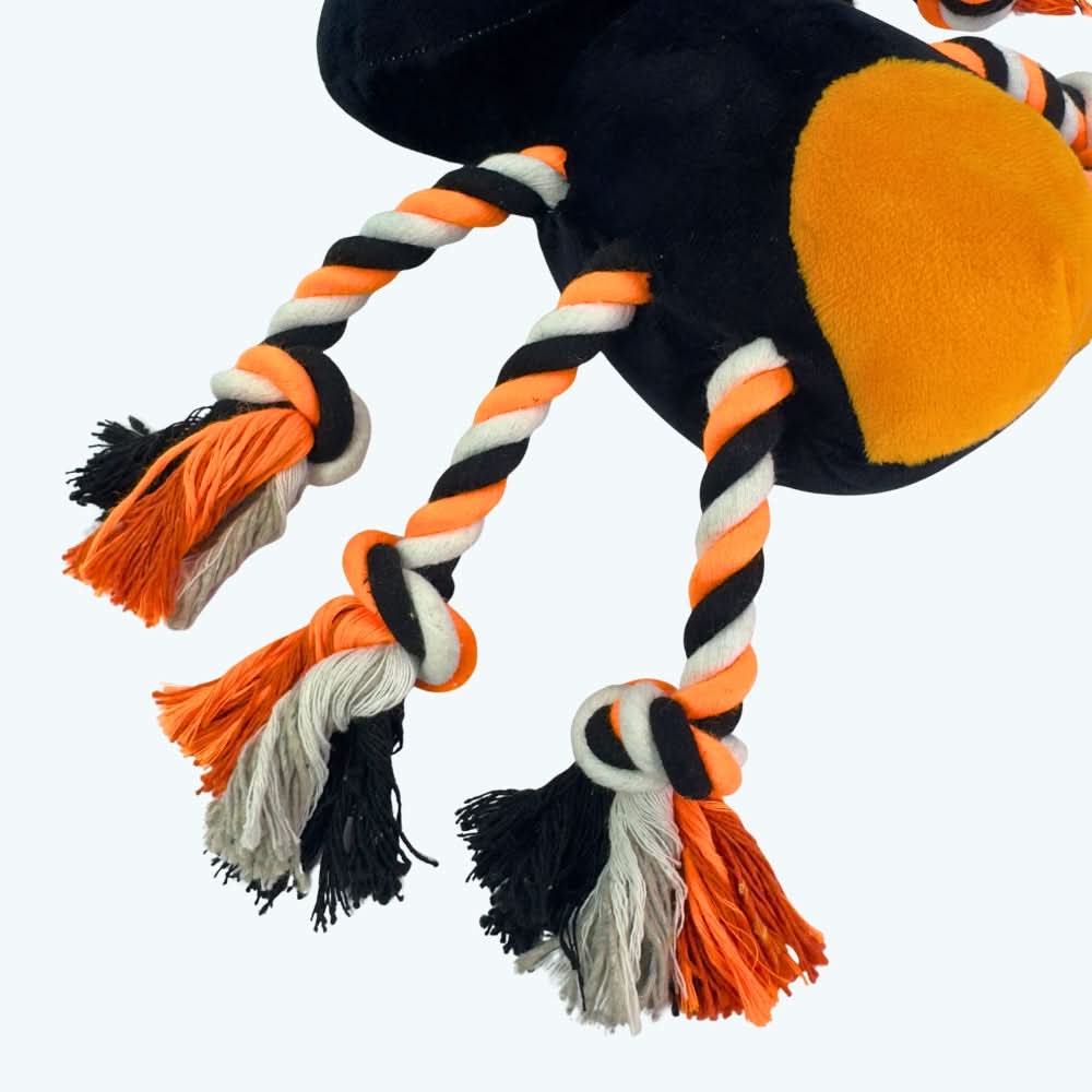 Happy Halloween Plush Spider Rope Dog Toy