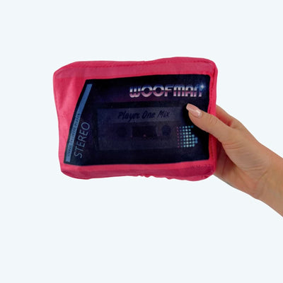 Woofman Cassette Tape Plush Crinkly Dog Toy