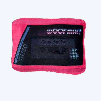 Woofman Cassette Tape Plush Crinkly Dog Toy