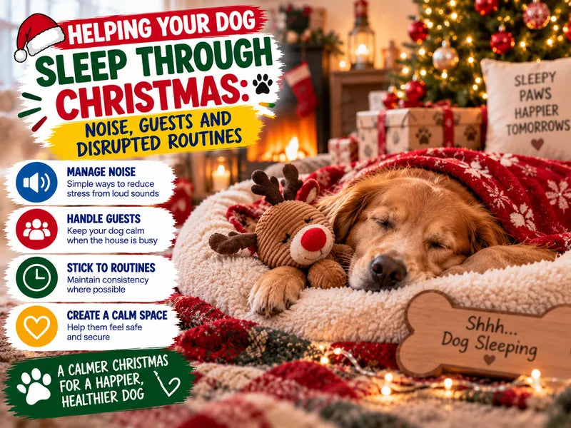 Helping Your Dog Sleep Through Christmas: Noise, Guests and Disrupted Routines