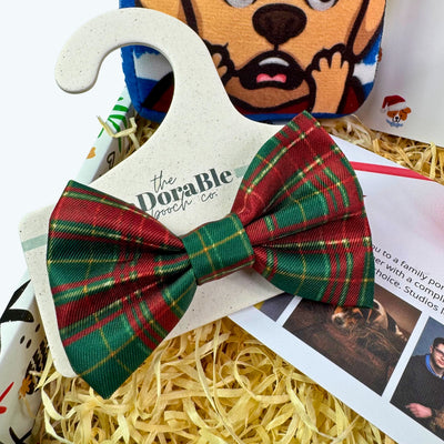 Christmas dog bow tie