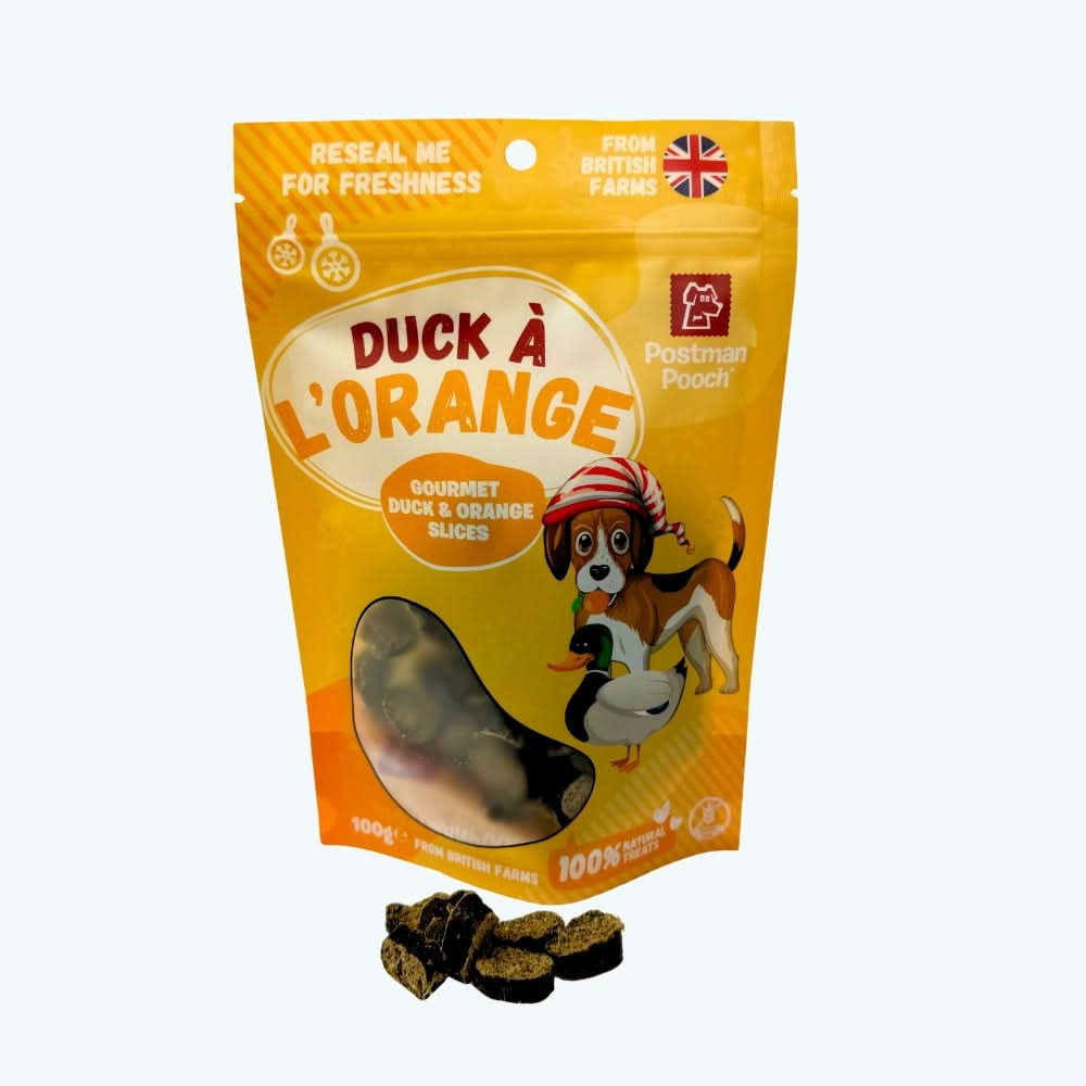 Duck l orange dog treats