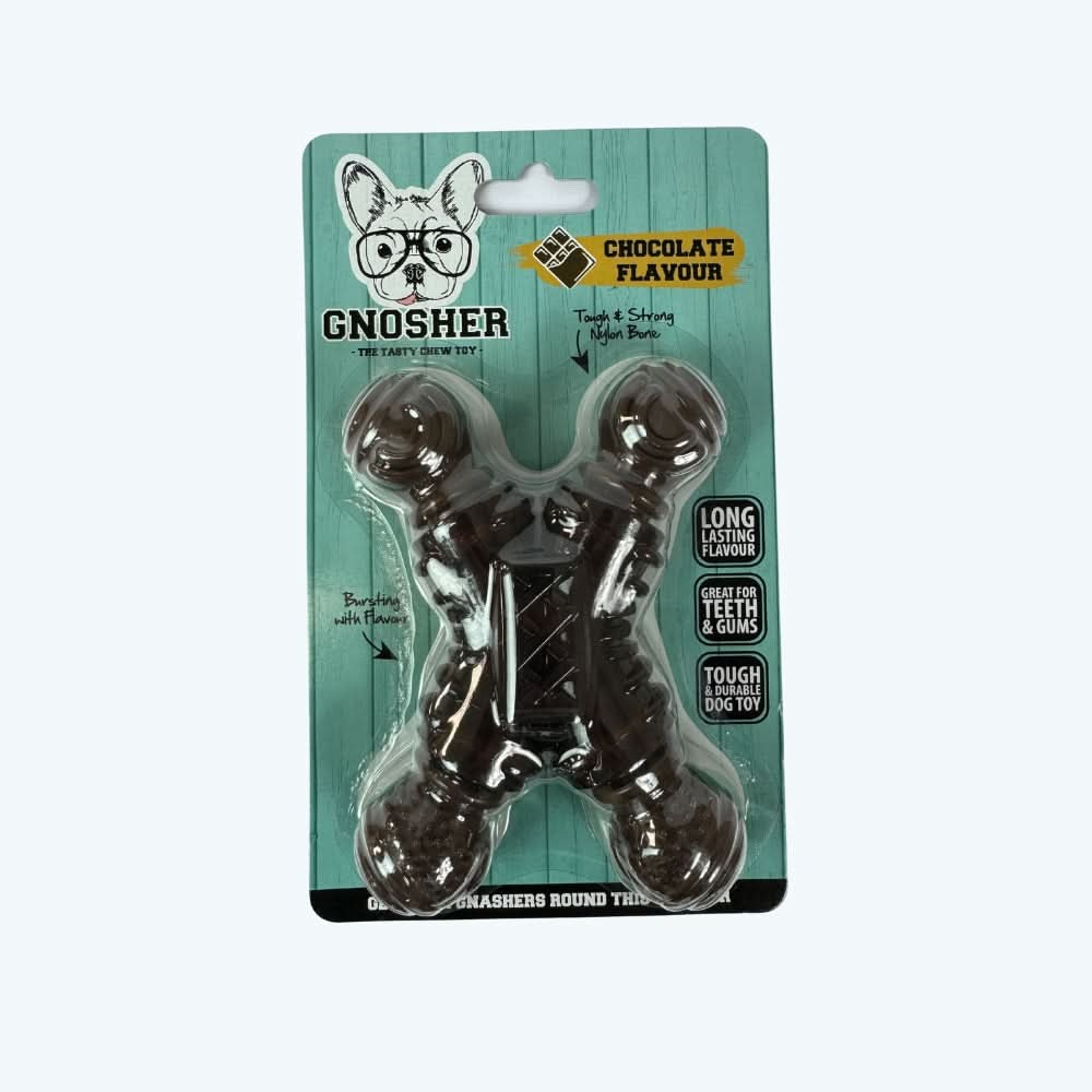 Chocolate Gnosher Dog Chew Toy