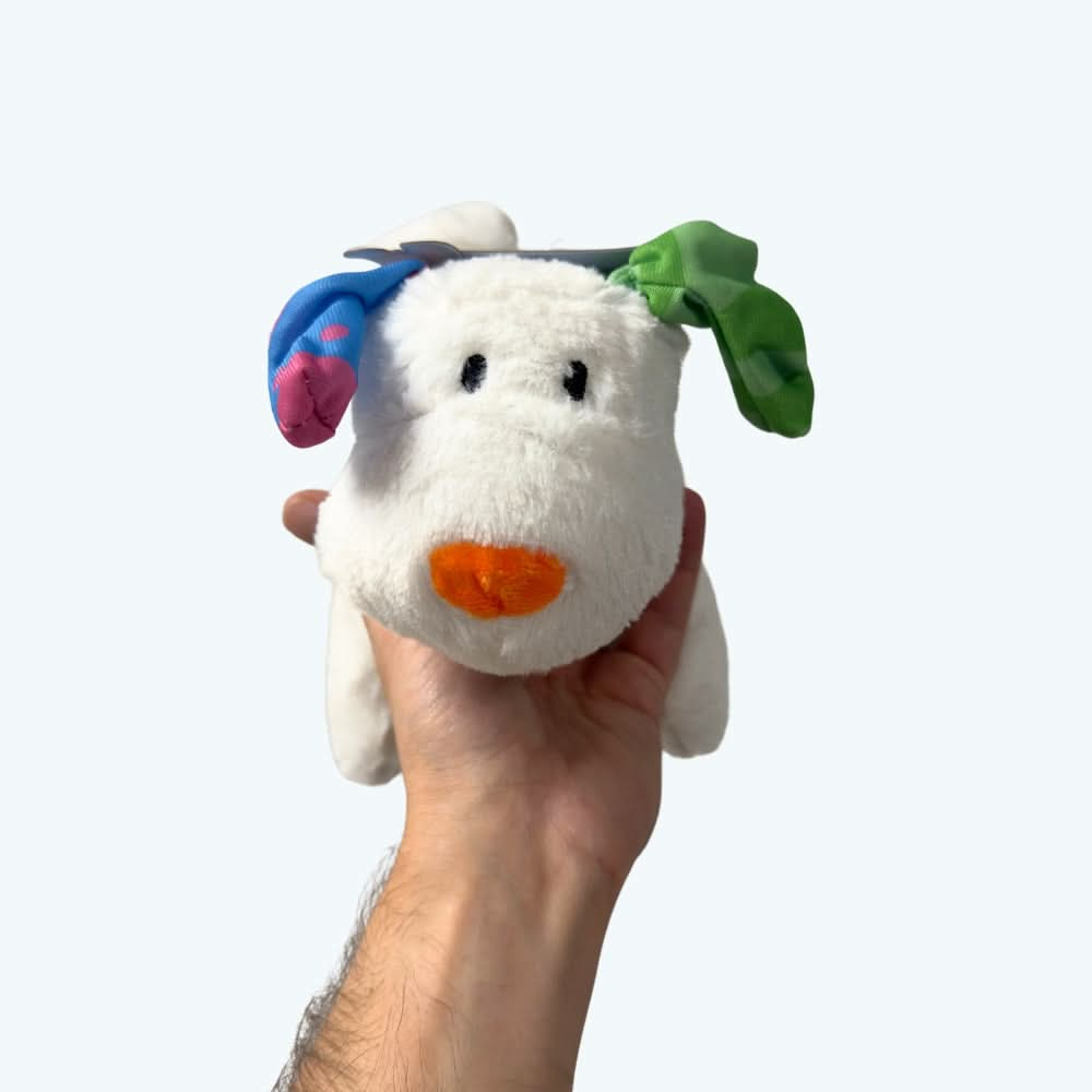 Snowdog Plush Dog Toy Soft Squeaky Postman Pooch