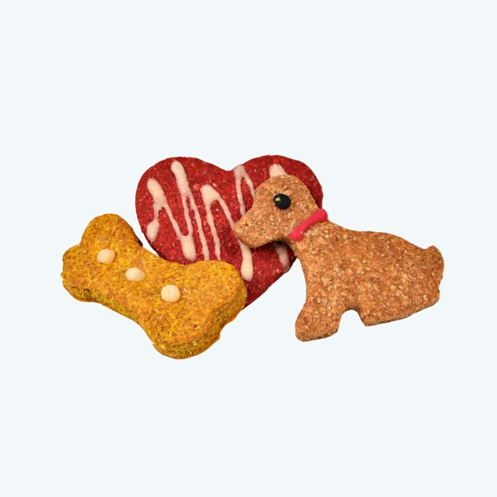 Heart, Dog and Bone Cheesey Birthday Biscuits