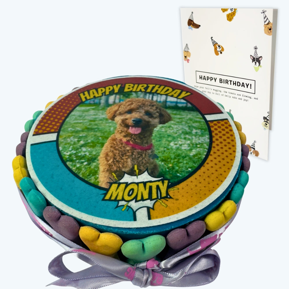 Personalised Dog Picture Cake & Card