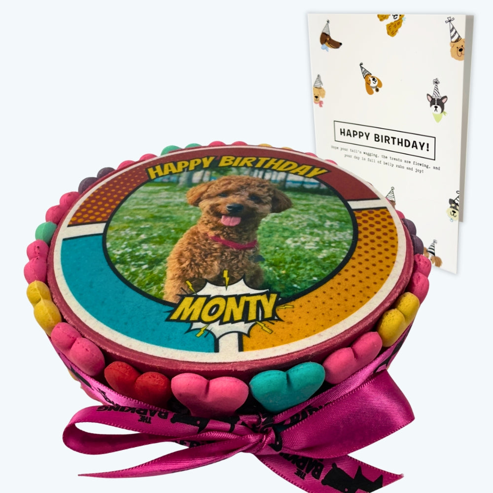 Personalised Dog Picture Cake & Card