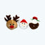 3 Tough Festive Character Balls Dog toy