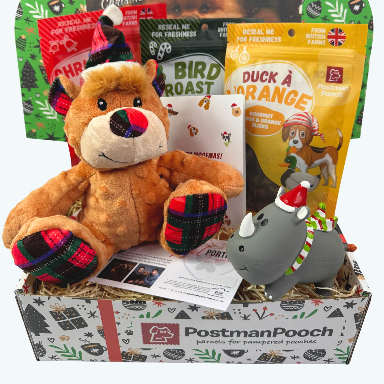 Soft Toy Dog Christmas Box