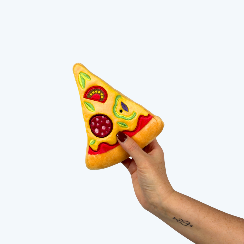 Pizza Slice Plush Dog Toy