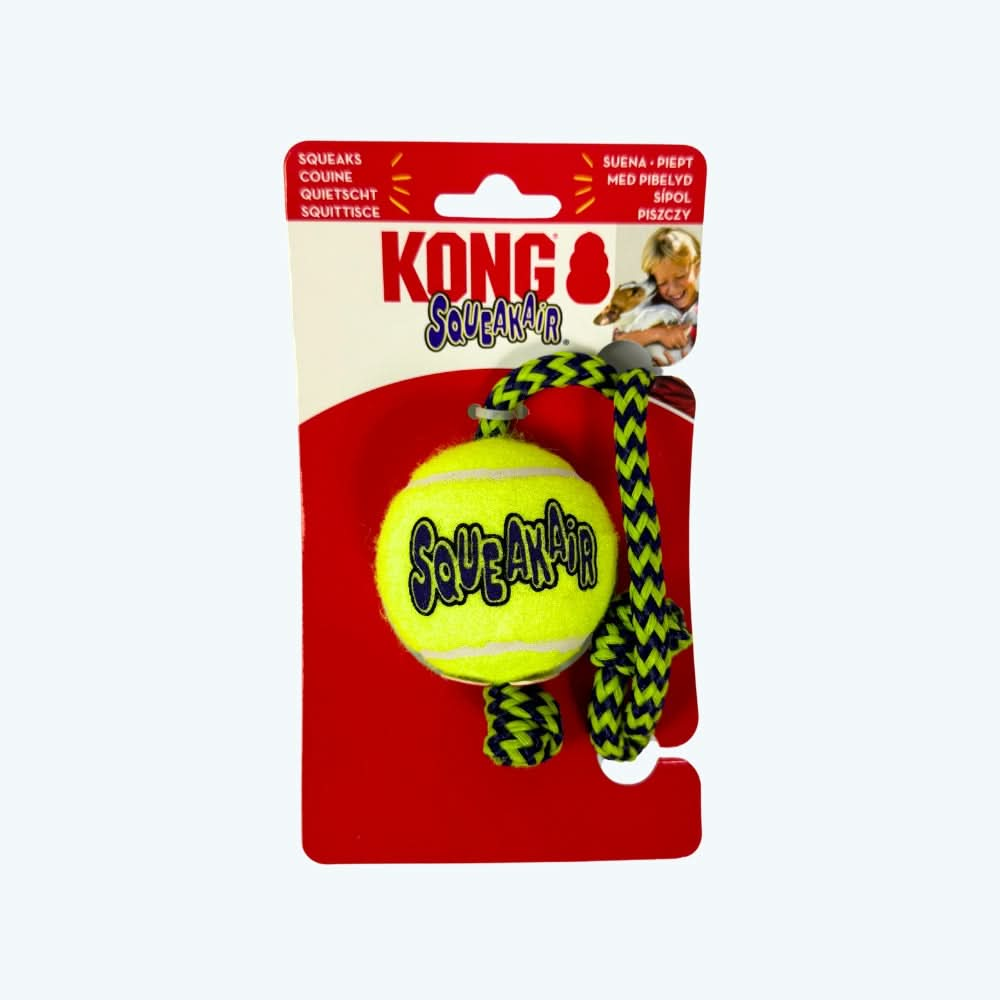 KONG SqueakAir Ball with Rope