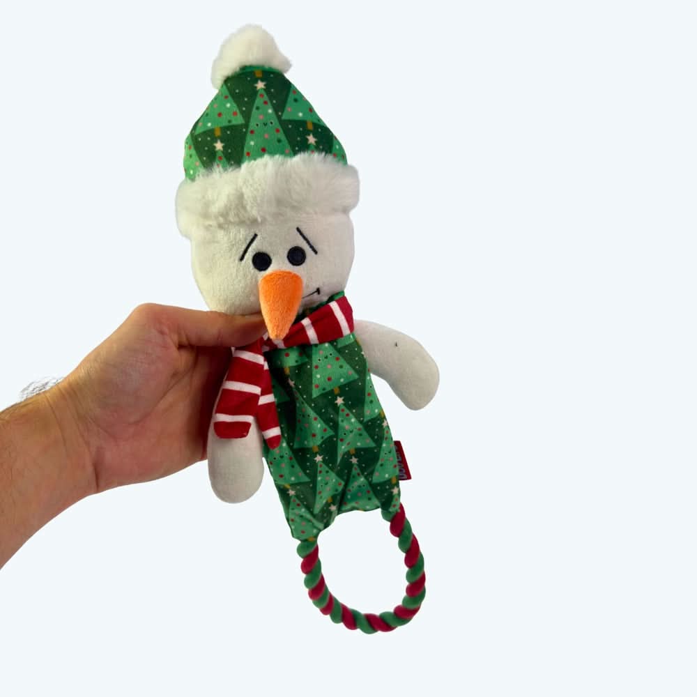 Christmas Crackle Tummies Rope Dog Toy