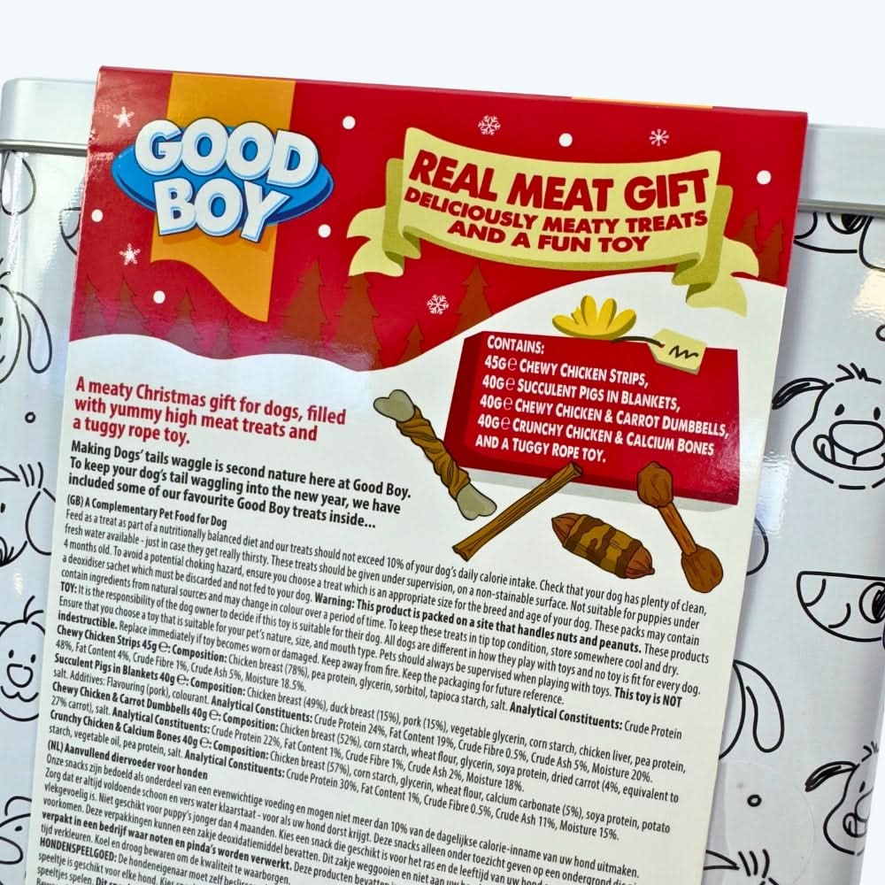 Christmas Real Meat Gift Tin for Dogs