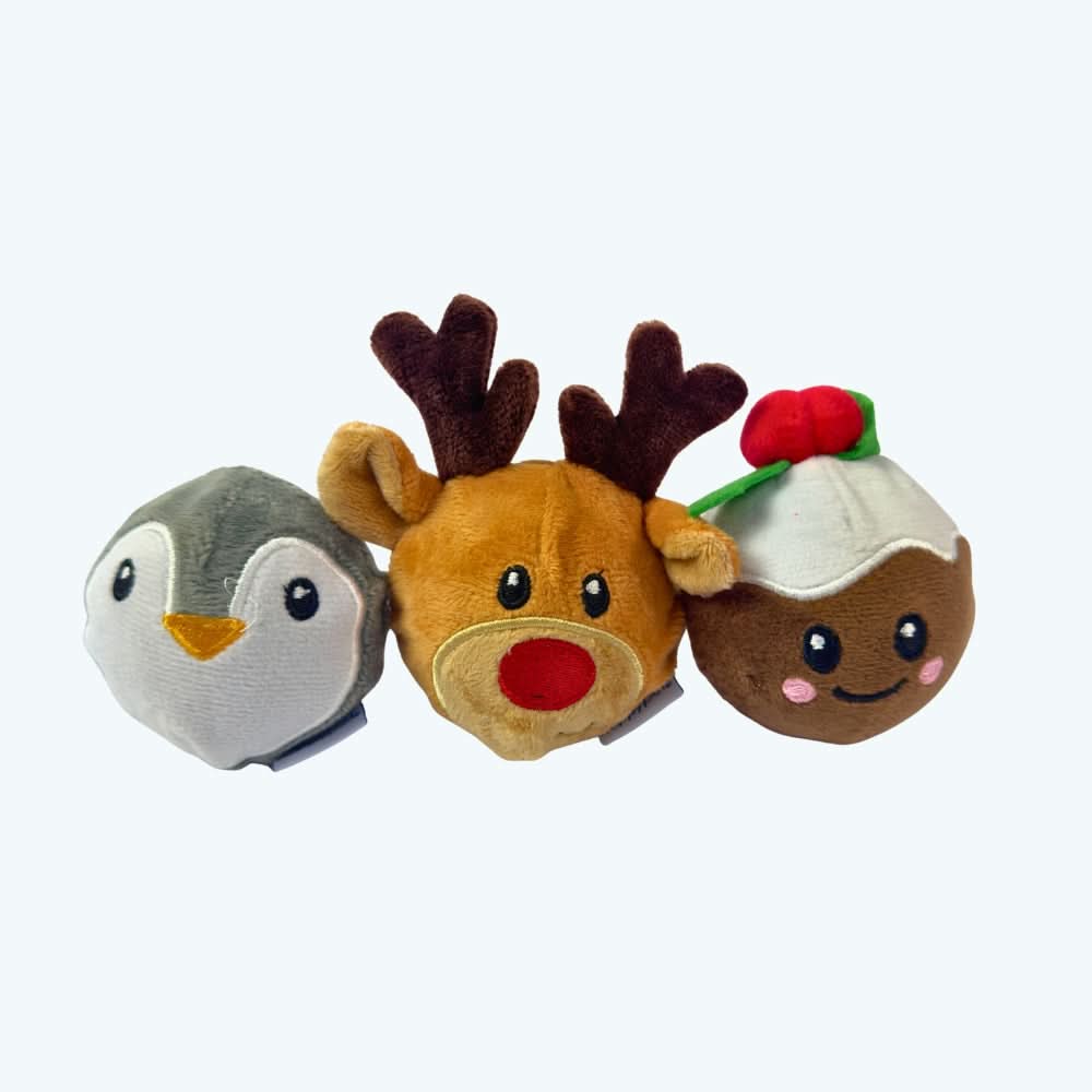 Festive Characters Tennis Balls Tough Dog Toys