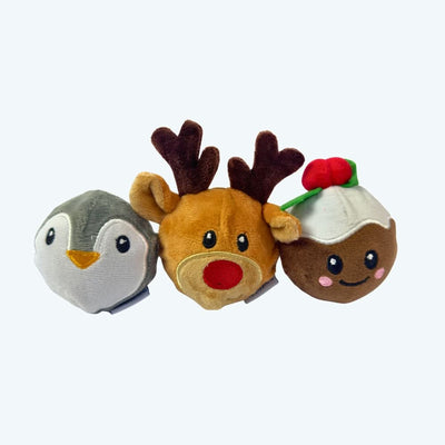 Festive Characters Tennis Balls Tough Dog Toys