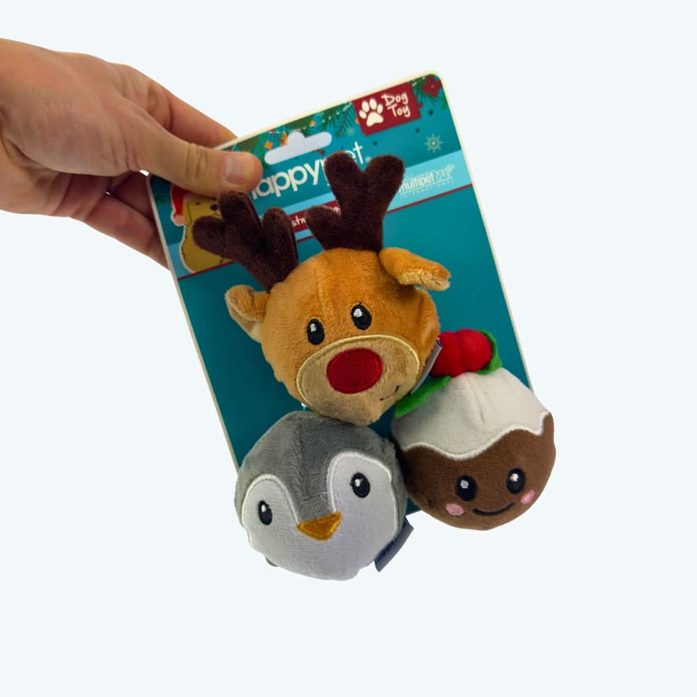 Festive Characters Tennis Balls Tough Dog Toys