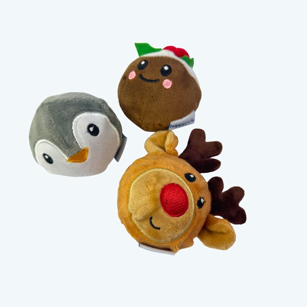 Festive Characters Tennis Balls Tough Dog Toys