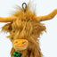 Festive Highland Cow Plush Dog Toy