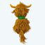 Festive Highland Cow Plush Dog Toy