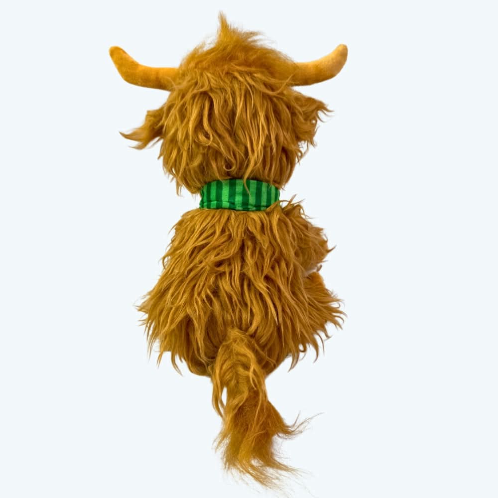 Festive Highland Cow Plush Dog Toy