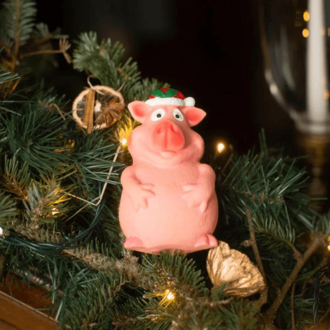 Good Boy Smiley Christmas Pig