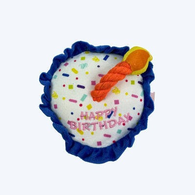 Happy Birthday Candle Plush Dog Toy