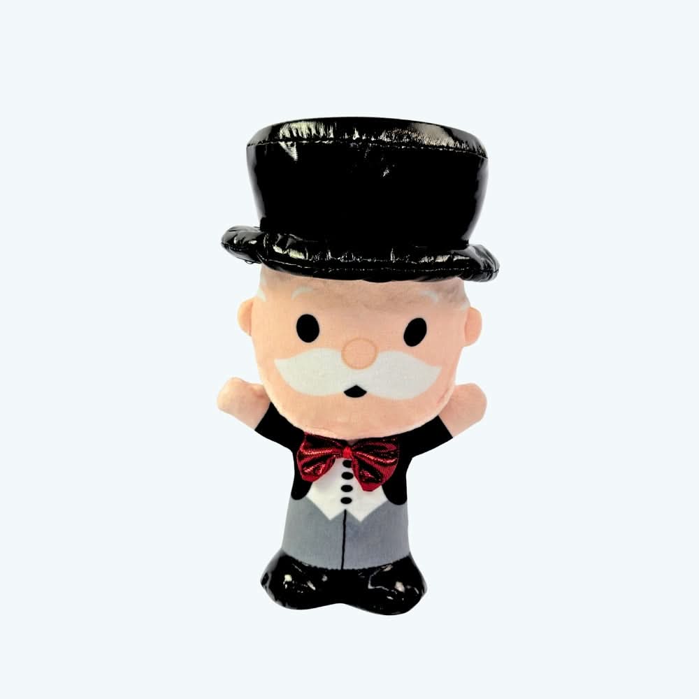 Mr Money Bags Monopoly Crinkle Plush Dog Toy