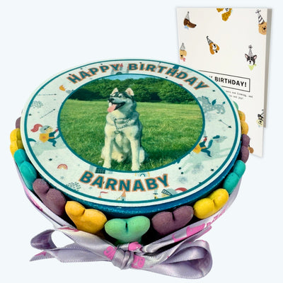 Pawty Prince Personalised Birthday Cake & Card