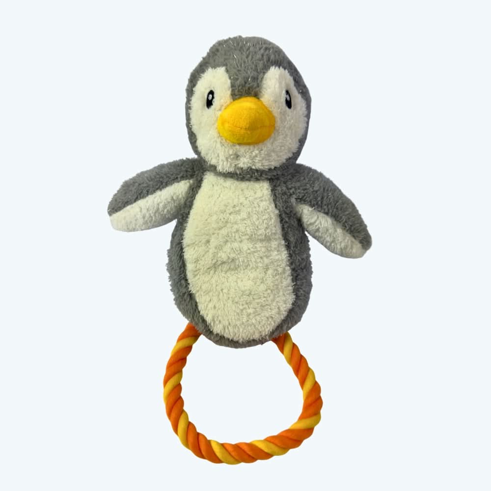 Pebble the Festive Penguin Rope Dog Toy