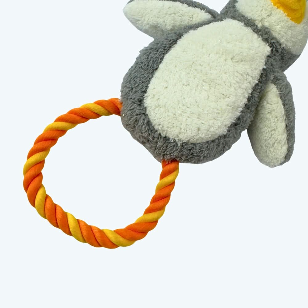 Pebble the Festive Penguin Rope Dog Toy