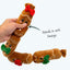 The Festive Frankfurter christmas dog toy