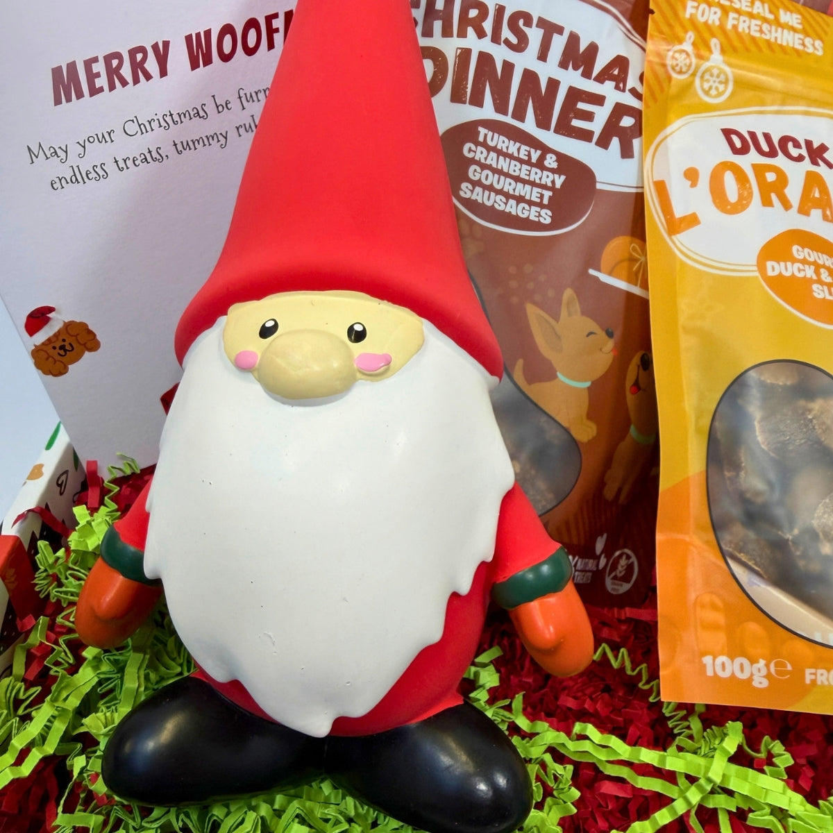 santa latex dog toy