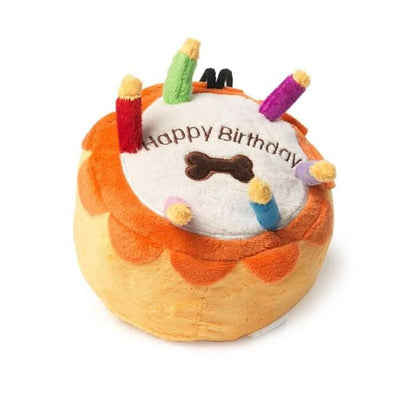 Plush Dog Birthday Cake Toy