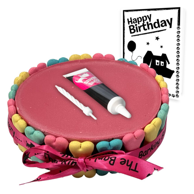 Dog Birthday Cake Pink