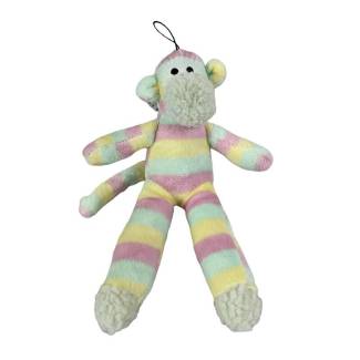 striped monkey dog toy