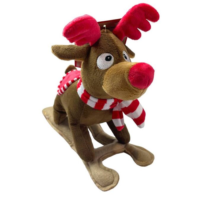 rocking Rudolph christmas dog toy