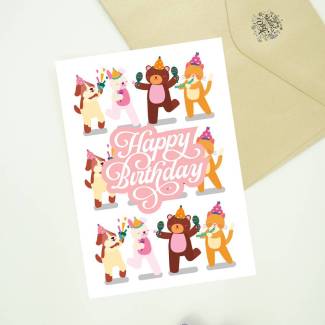 Edible dog birthday card