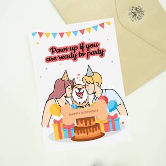 Edible dog birthday card