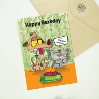 Edible dog birthday card