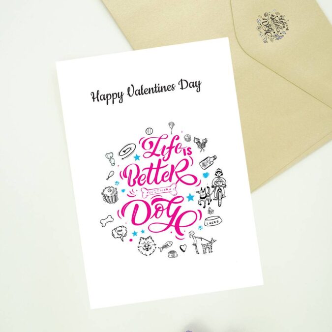 Edible Dog Valentines Card