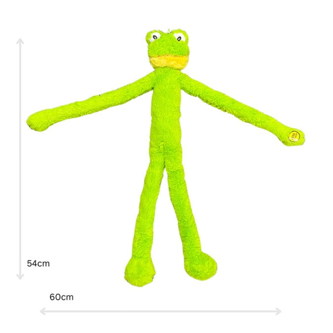 Long Leg Plush Frog Dog Toy